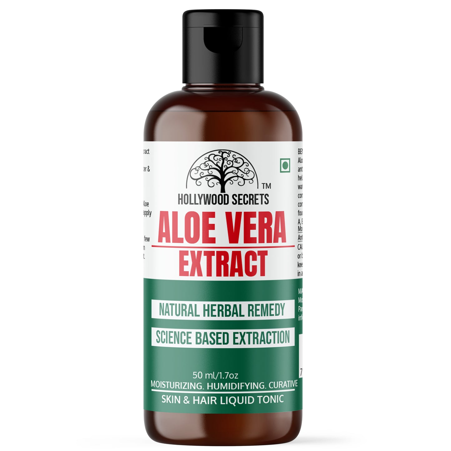 Pure 85% Aloe Vera Liquid Botanical Extract Hollywood Secrets