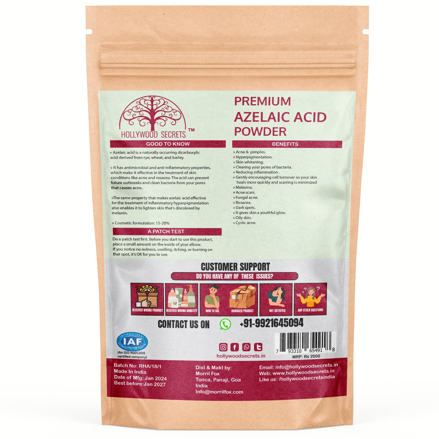 Pure Azelaic Acid 50gm