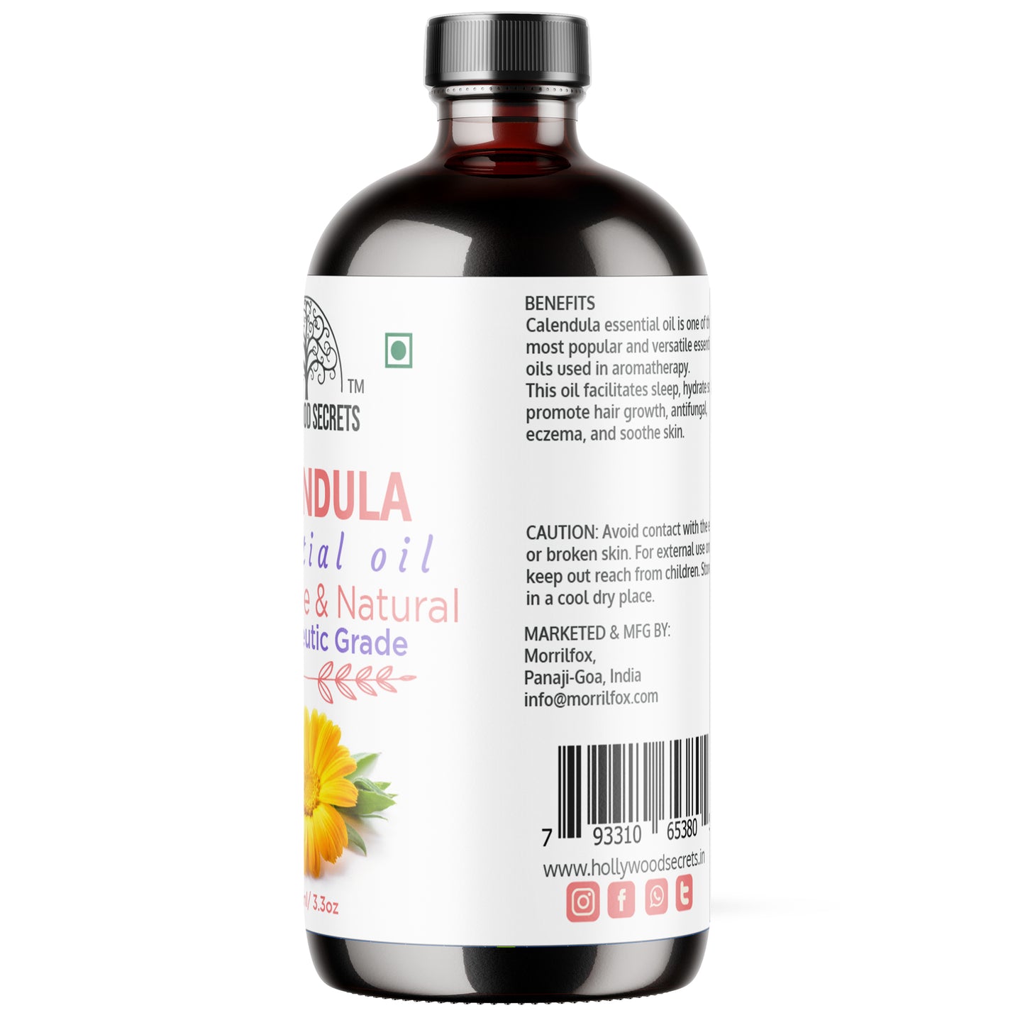 Pure Calendula Essential Oil Therapeutic Grade Hollywood Secrets