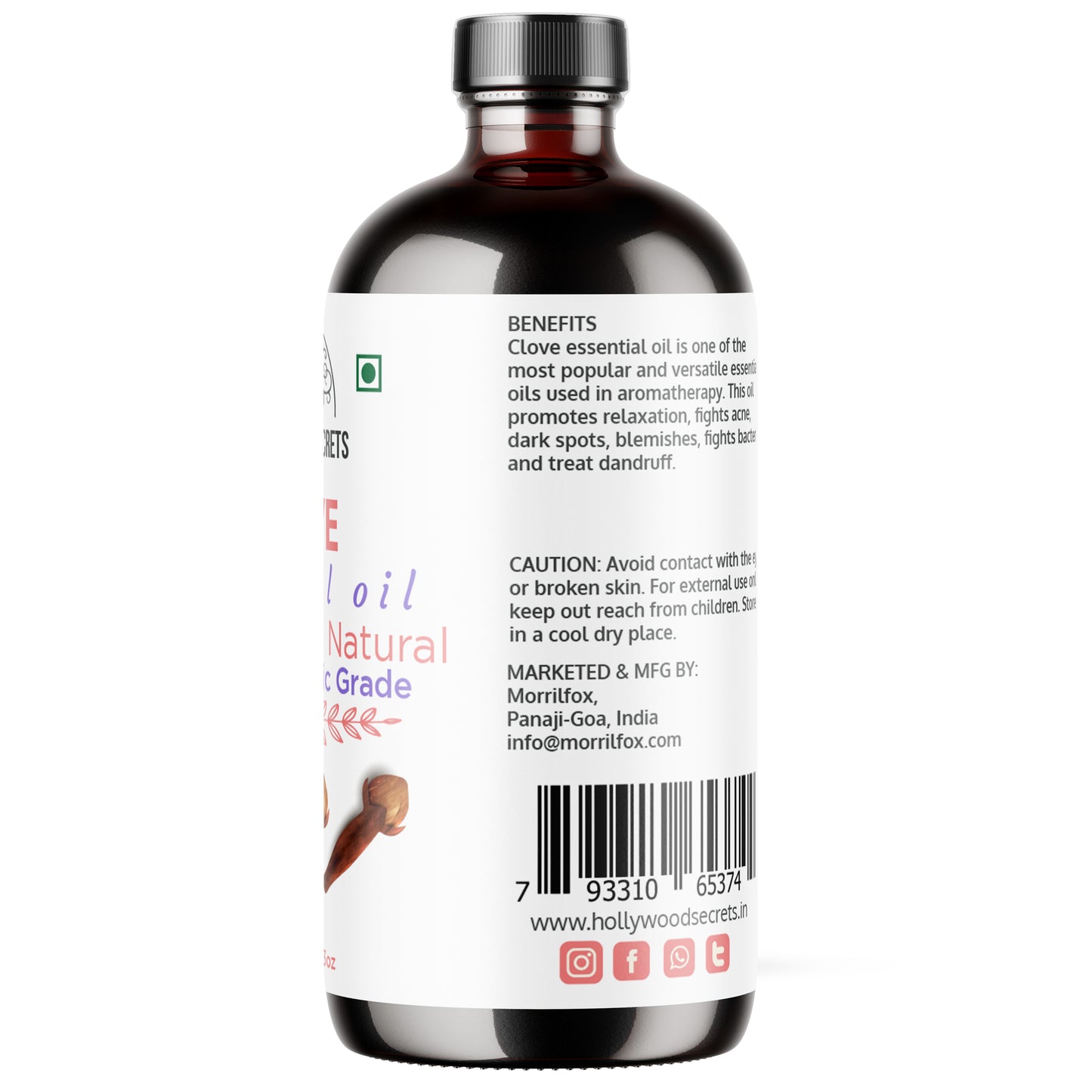 Pure Clove Essential Oil Therapeutic Grade Hollywood Secrets