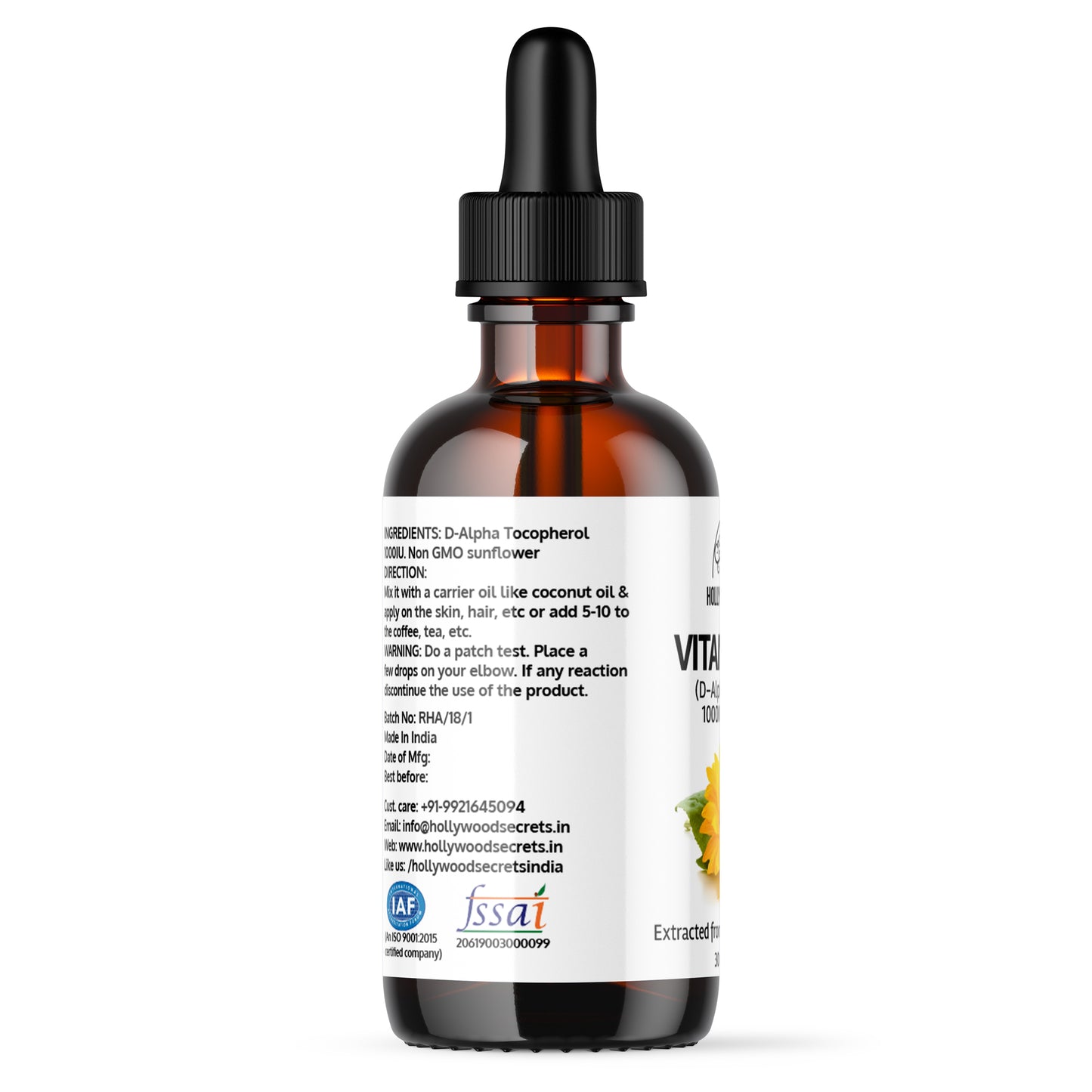 Vitamin E Oil D-Alpha Tocopherol 1000 IU 30ml