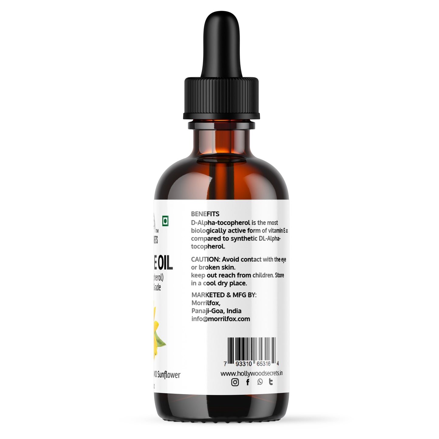 Vitamin E Oil D-Alpha Tocopherol 1000 IU 30ml