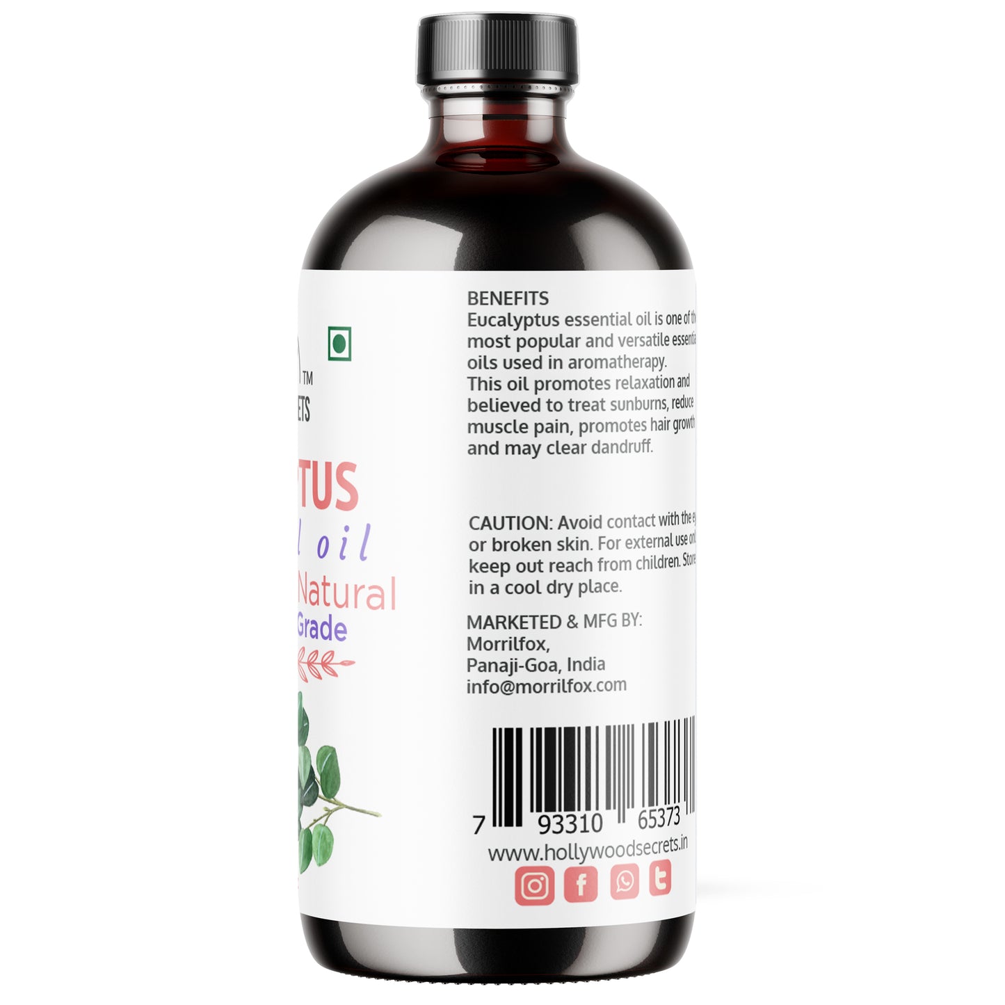 Pure Eucalyptus Essential Oil Therapeutic Grade Hollywood Secrets