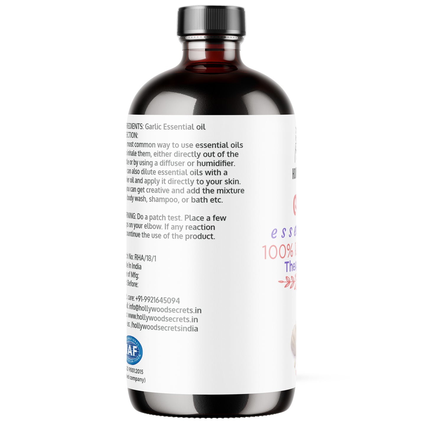 Pure Garlic Essential Oil Therapeutic Grade Hollywood Secrets