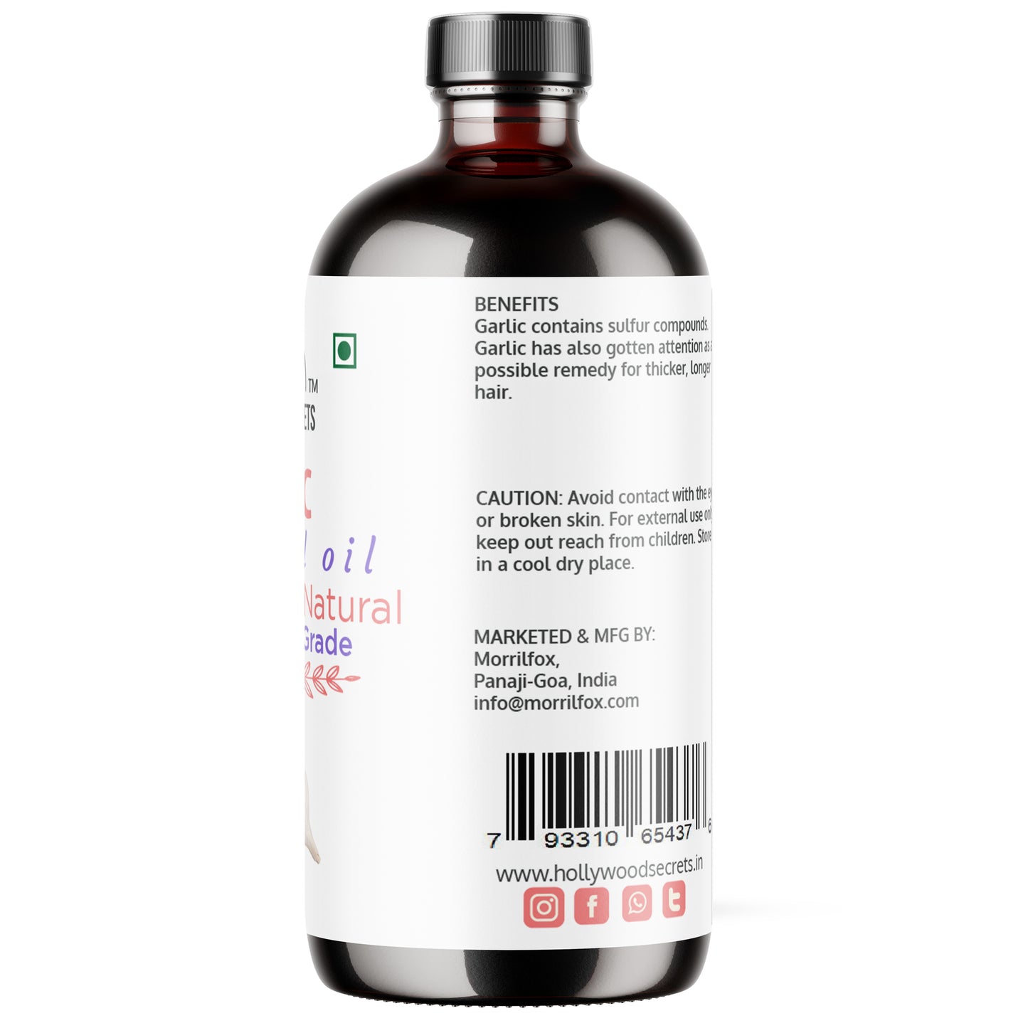 Pure Garlic Essential Oil Therapeutic Grade Hollywood Secrets