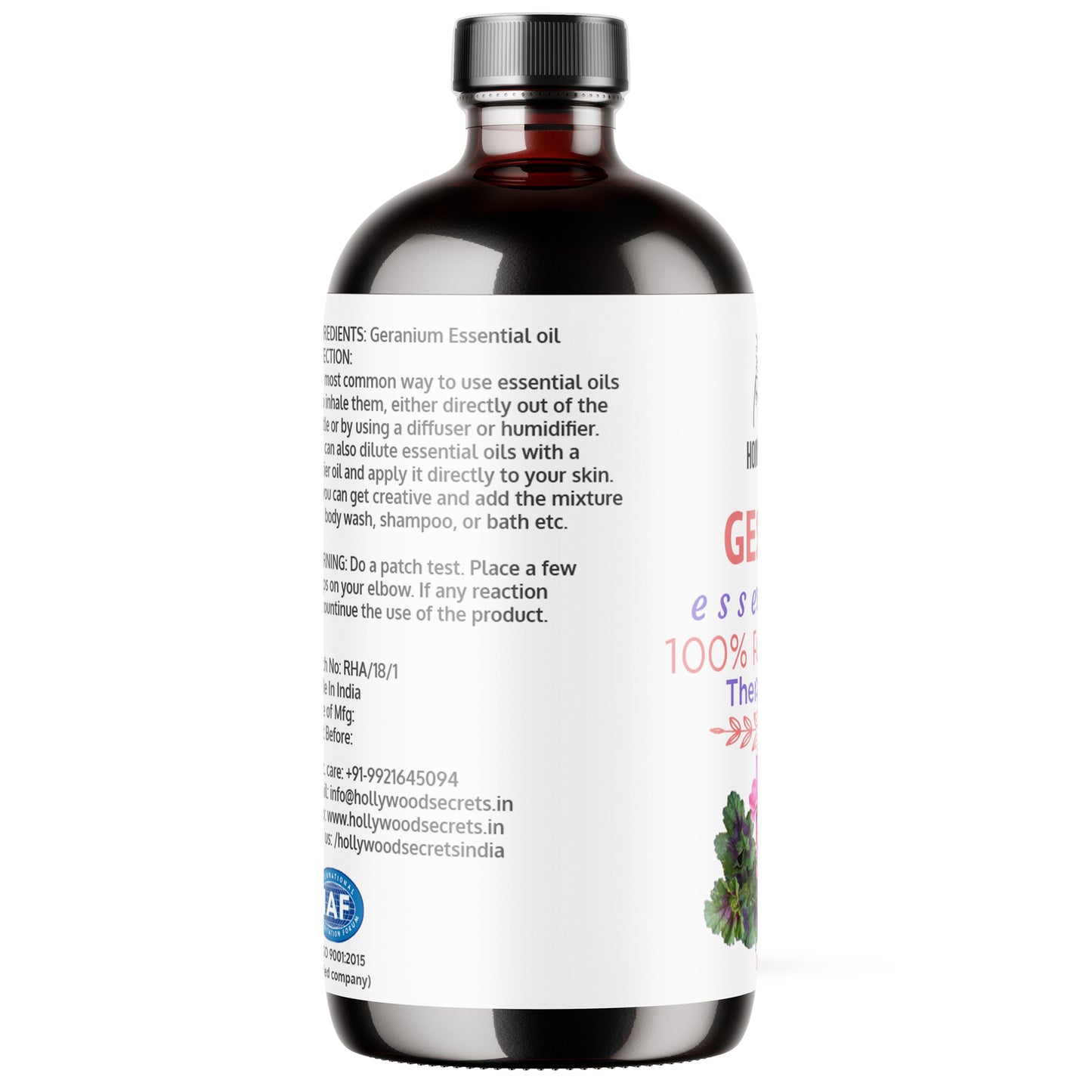 Pure Geranium Essential Oil Therapeutic Grade Hollywood Secrets