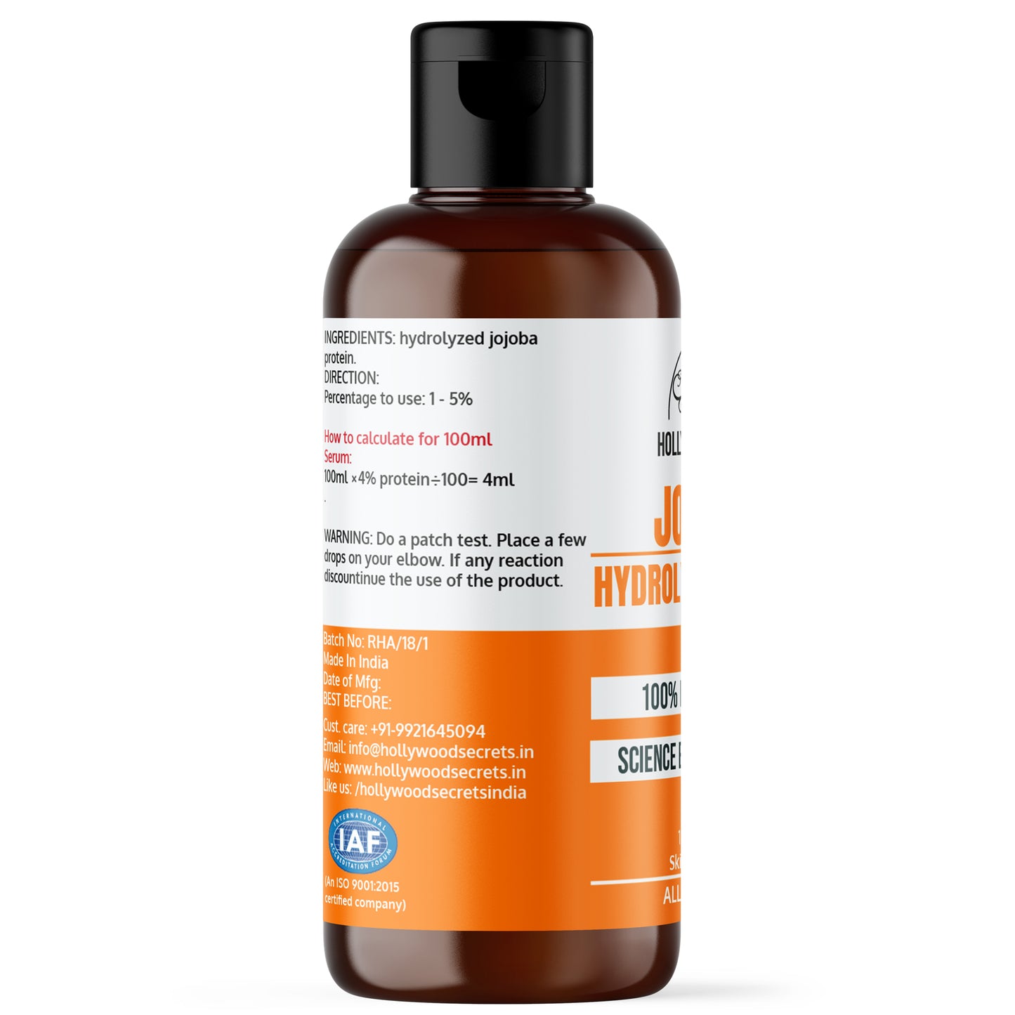 Hydrolyzed Jojoba Protein Liquid 100 ml Hollywood Secrets