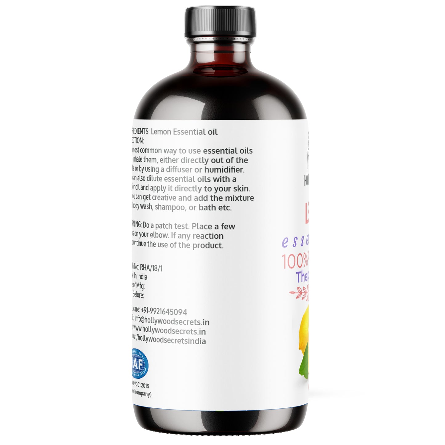 Pure Lemon Essential Oil Therapeutic Grade Hollywood Secrets