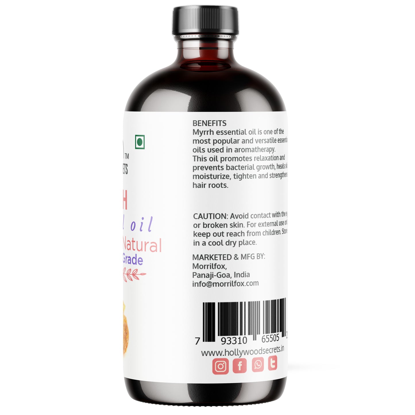 Pure Myrrh Essential Oil Therapeutic Grade Hollywood Secrets