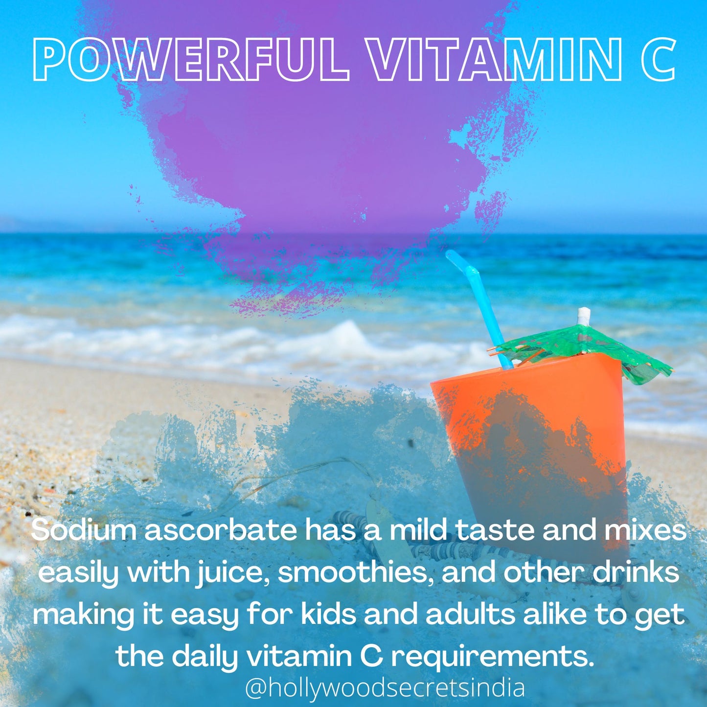 Vitamin C Sodium Ascorbate Powder 100gm Hollywood Secrets