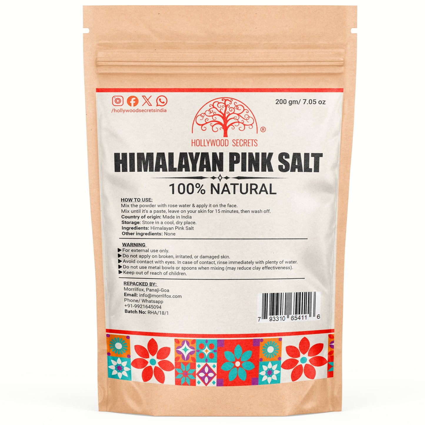 Pure Himalayan Pink Salt 100Gms Hollywood Secrets