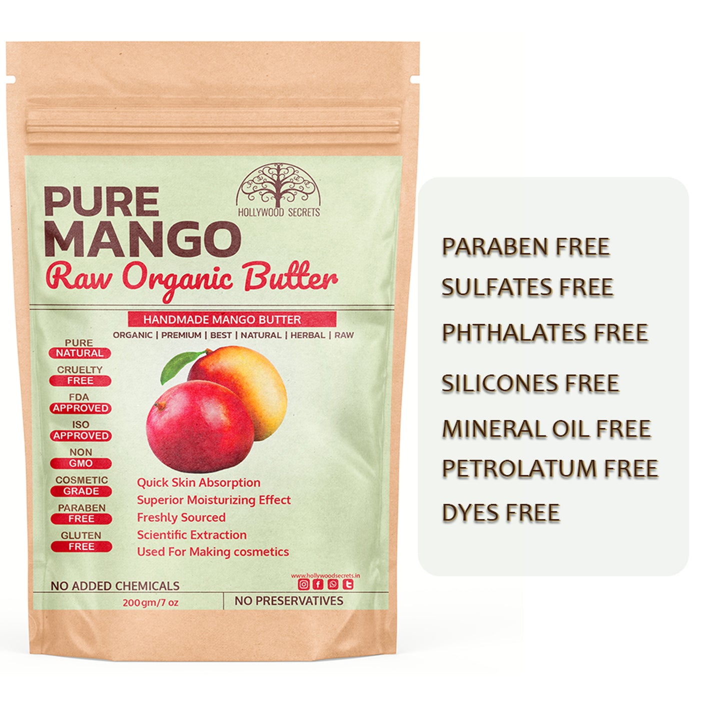 Raw Mango Body Skin Butter 200gm Hollywood Secrets