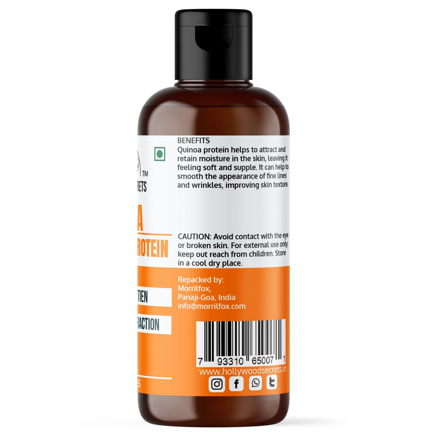 Hydrolyzed Quinoa Protein Liquid 100 ml Hollywood Secrets