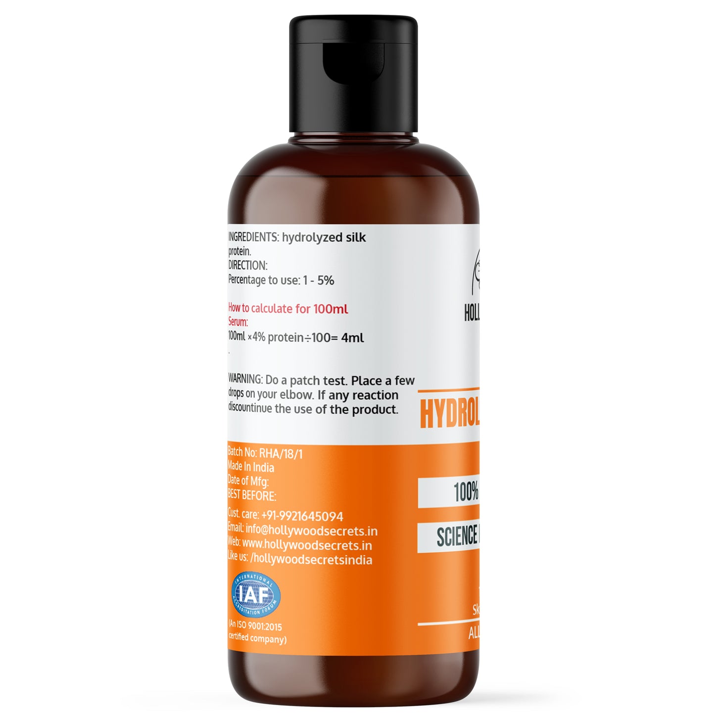 Hydrolyzed Silk Protein Liquid 100 ml Hollywood Secrets