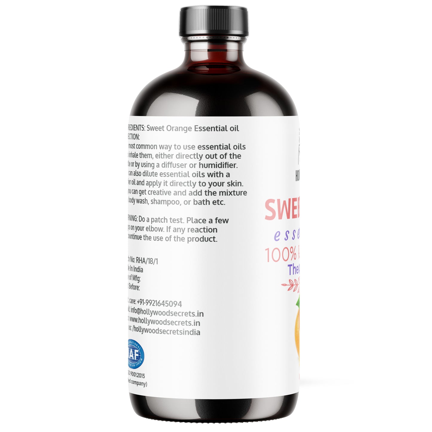 Pure Sweet Orange Essential Oil Therapeutic Grade Hollywood Secrets