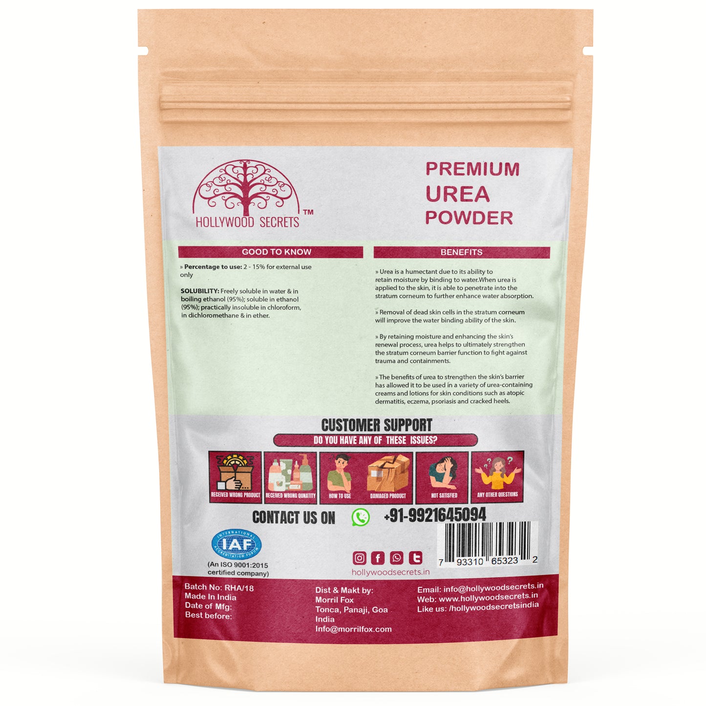 Urea Powder DIY Cosmetics 200 gm Hollywood Secrets