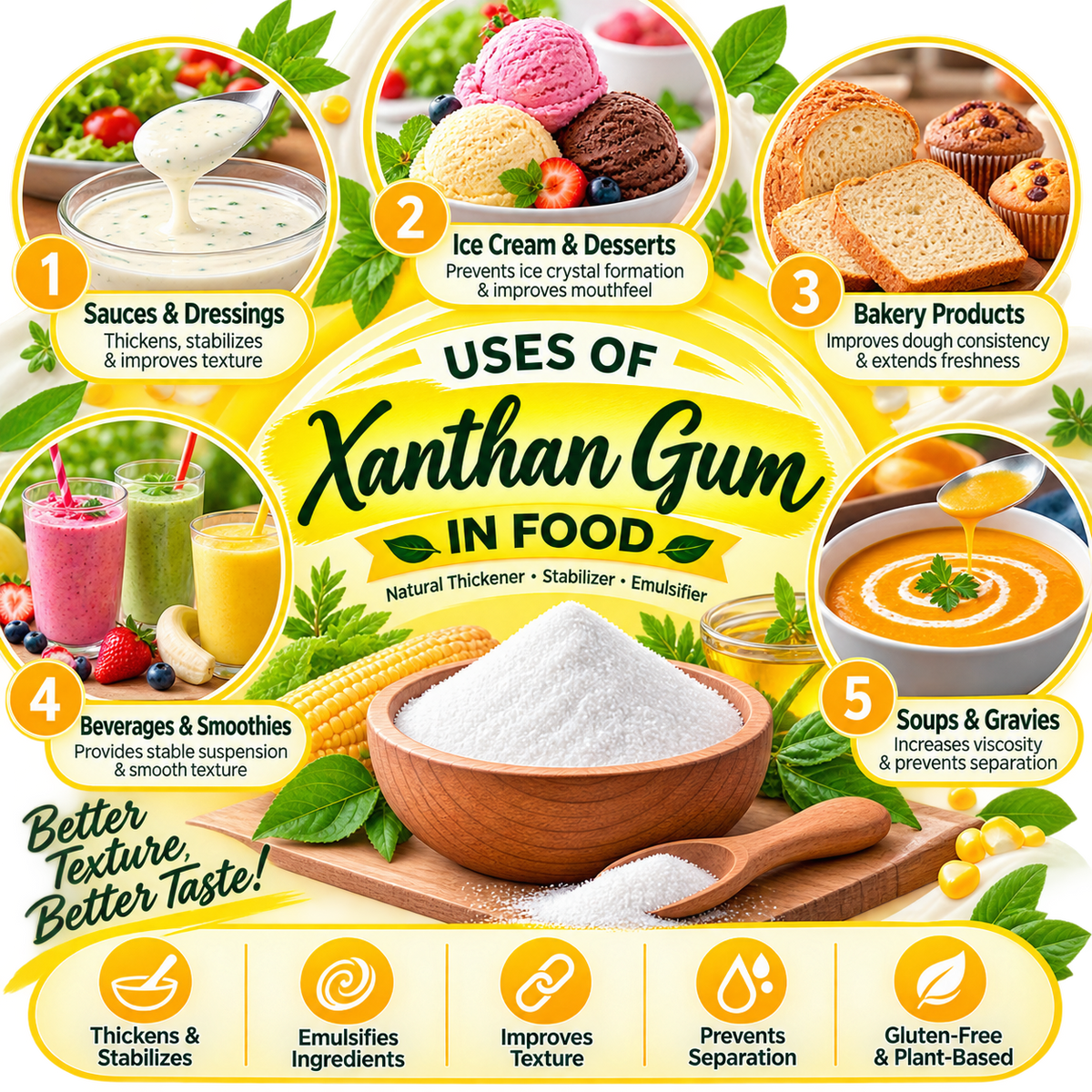 Xanthan Gum Powder 200gm Hollywood Secrets