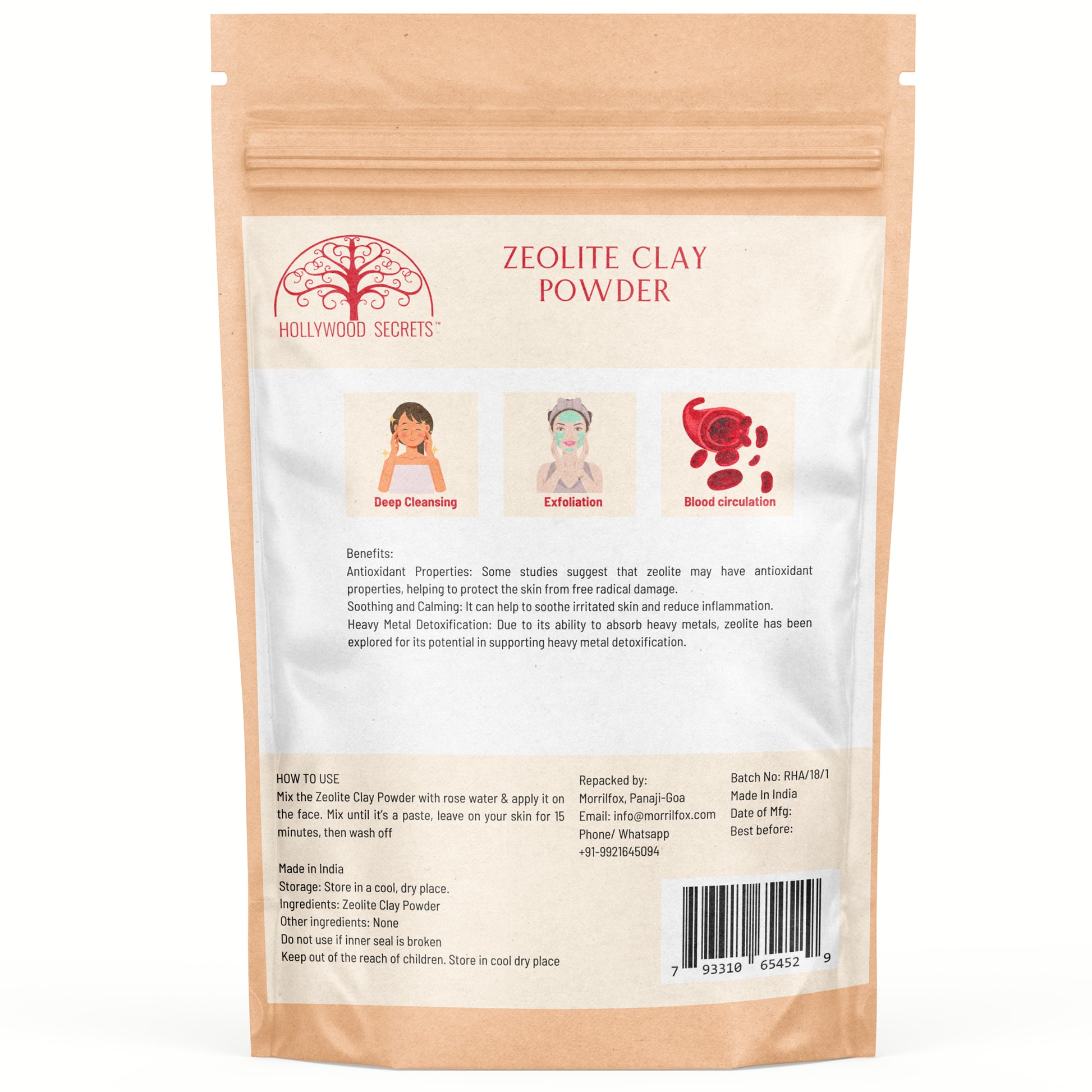 Pure Zeolite Clay Powder 100Gms Hollywood Secrets