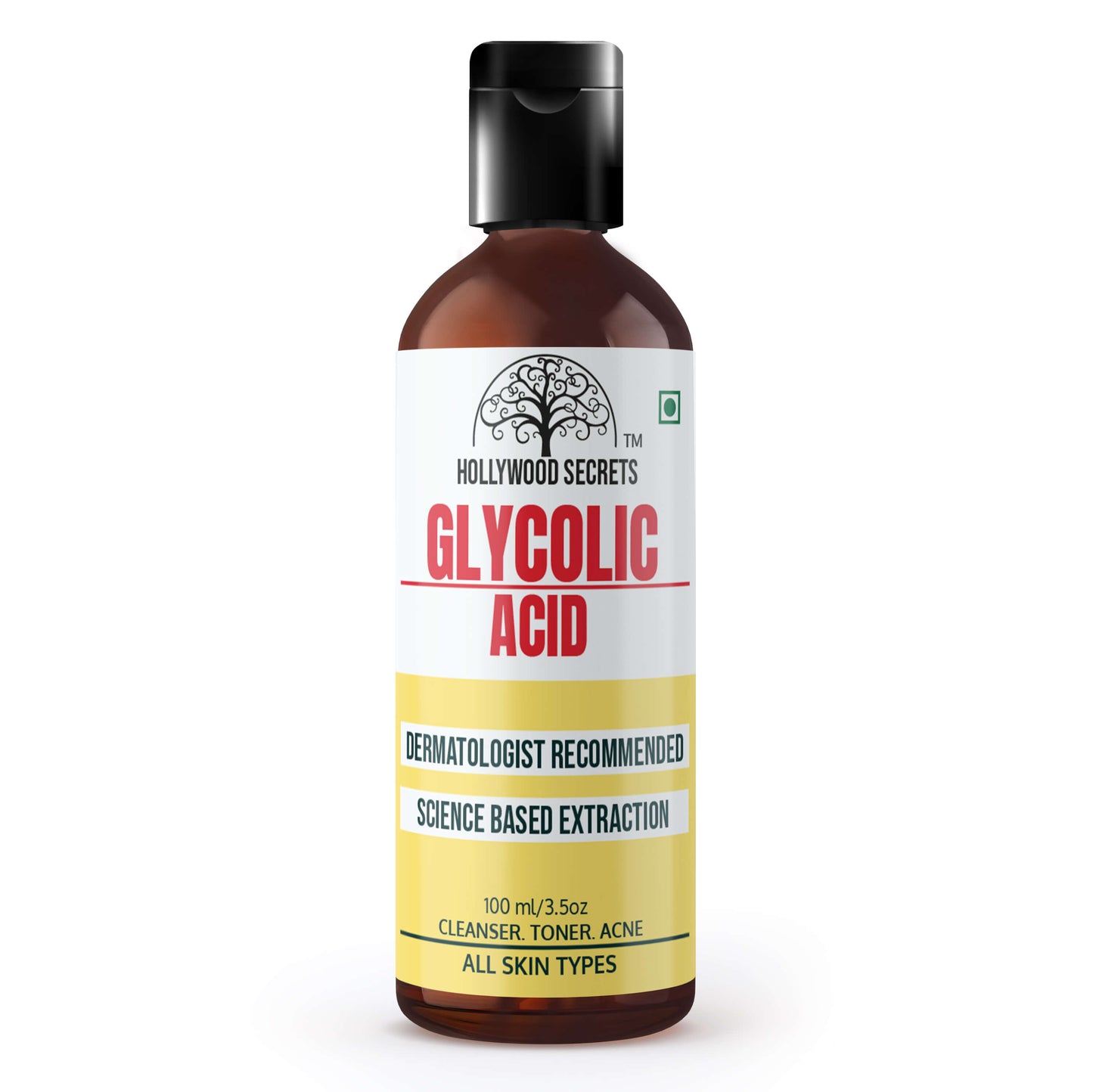 Pure 75% Glycolic Acid Liquid 100 ml Hollywood Secrets