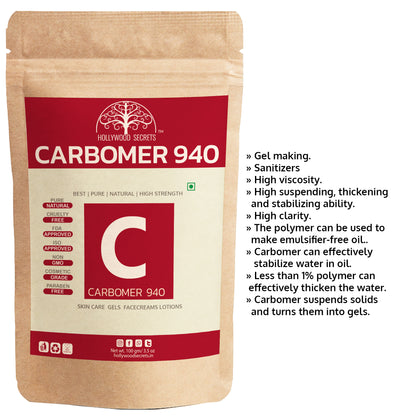 Carbomer 940 Powder 100gms (Pure) Hollywood Secrets