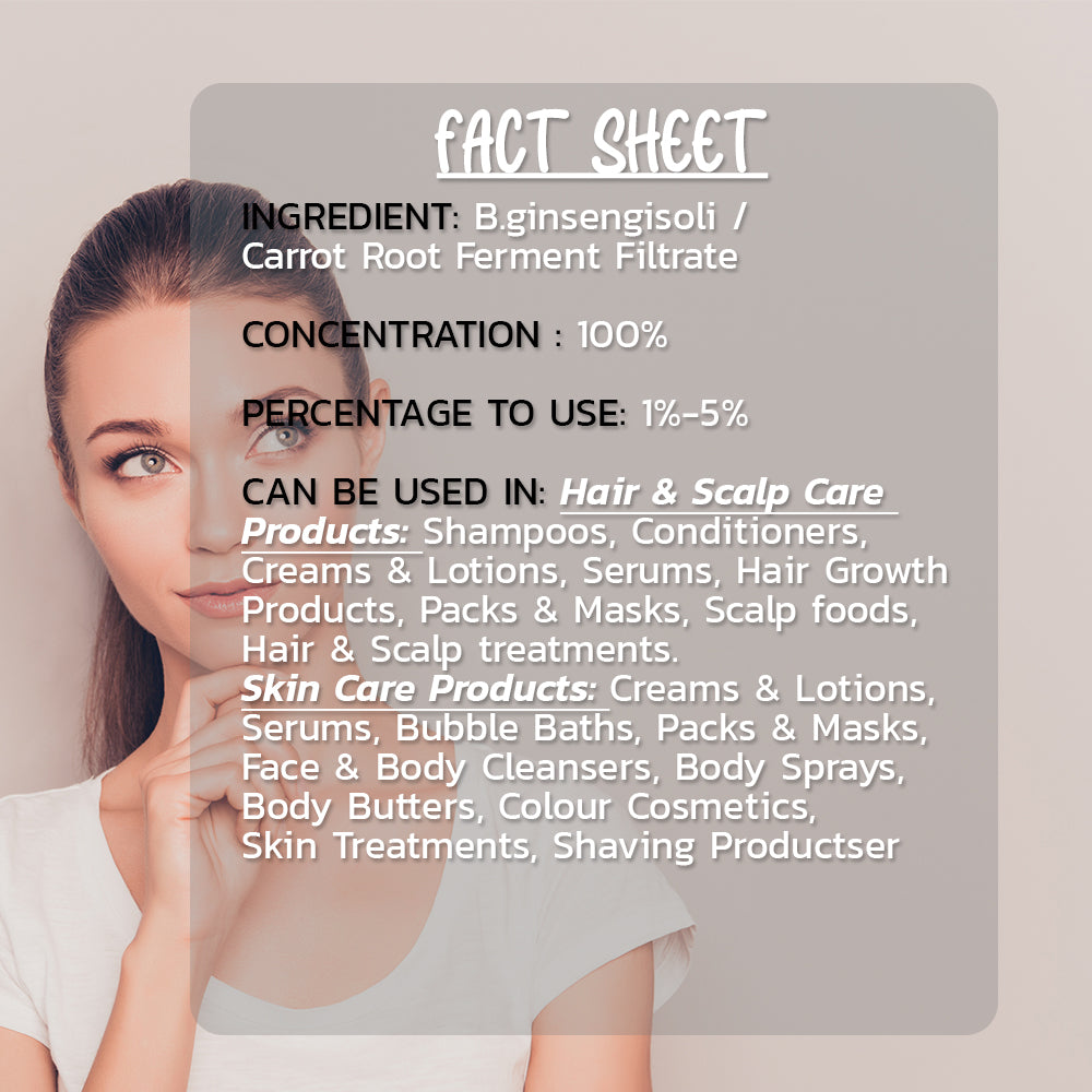 Carrot Root Bio Ferment Filtrate Skin Whitening 100ml Hollywood Secrets