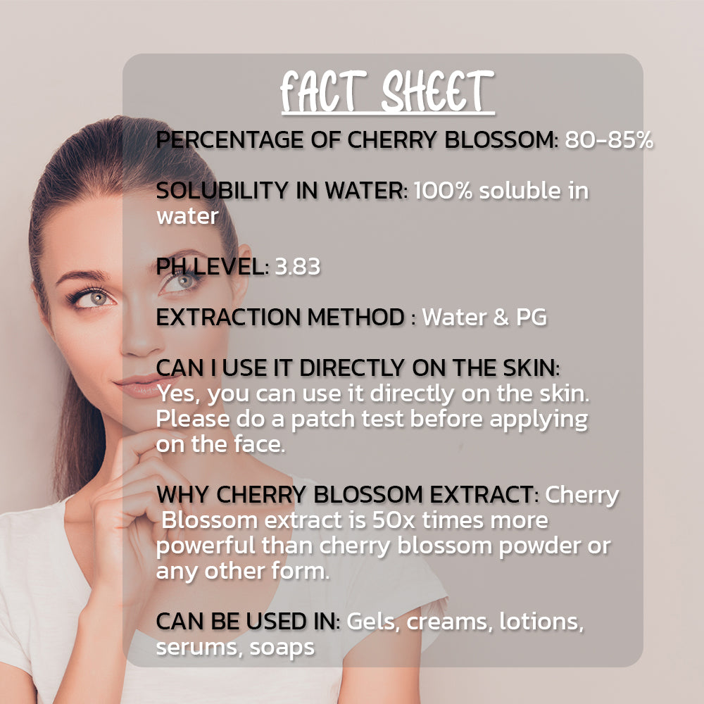 Pure 85% Cherry Blossom Liquid Extract 100ml Hollywood Secrets