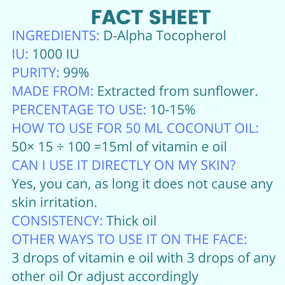Vitamin E Oil D-Alpha Tocopherol 1000 IU 30ml Hollywood Secrets