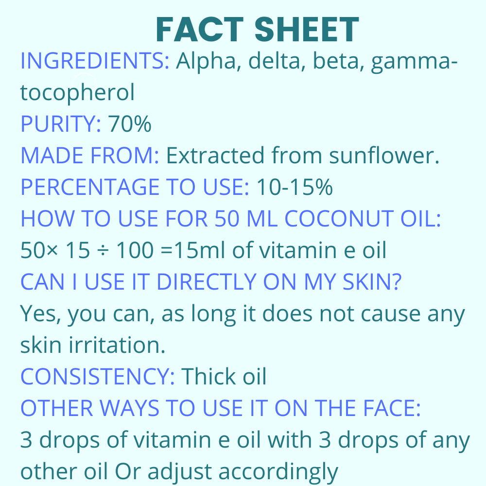 Vitamin E Oil Mixed Tocopherol 30ml Hollywood Secrets