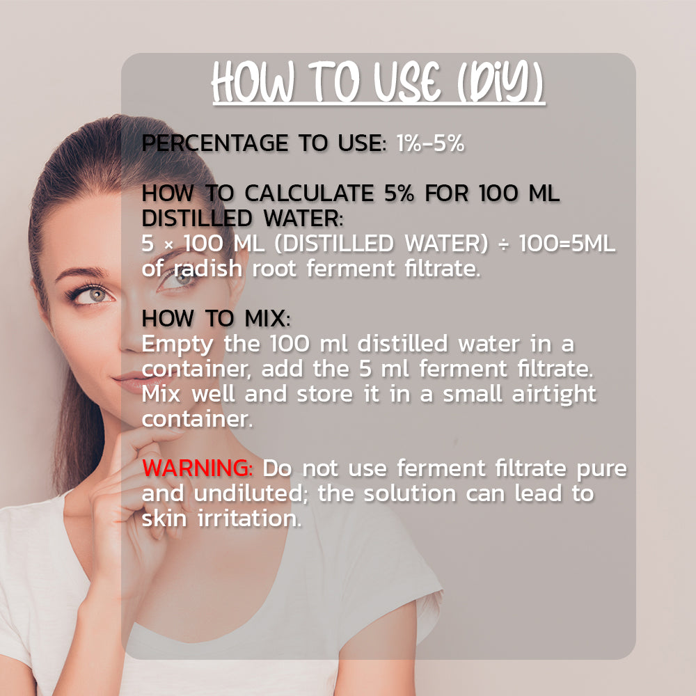 Radish Root Bio Ferment Filtrate Skin Whitening 100ml Hollywood Secrets