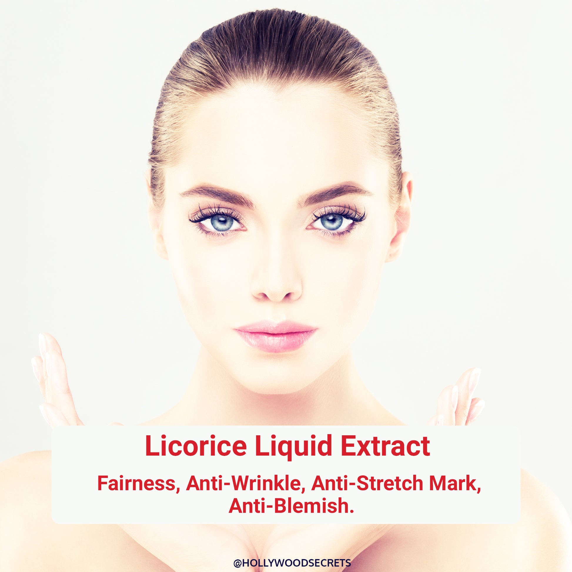 Pure 85% Licorice Mulethi Liquid Extract 100 ml Hollywood Secrets