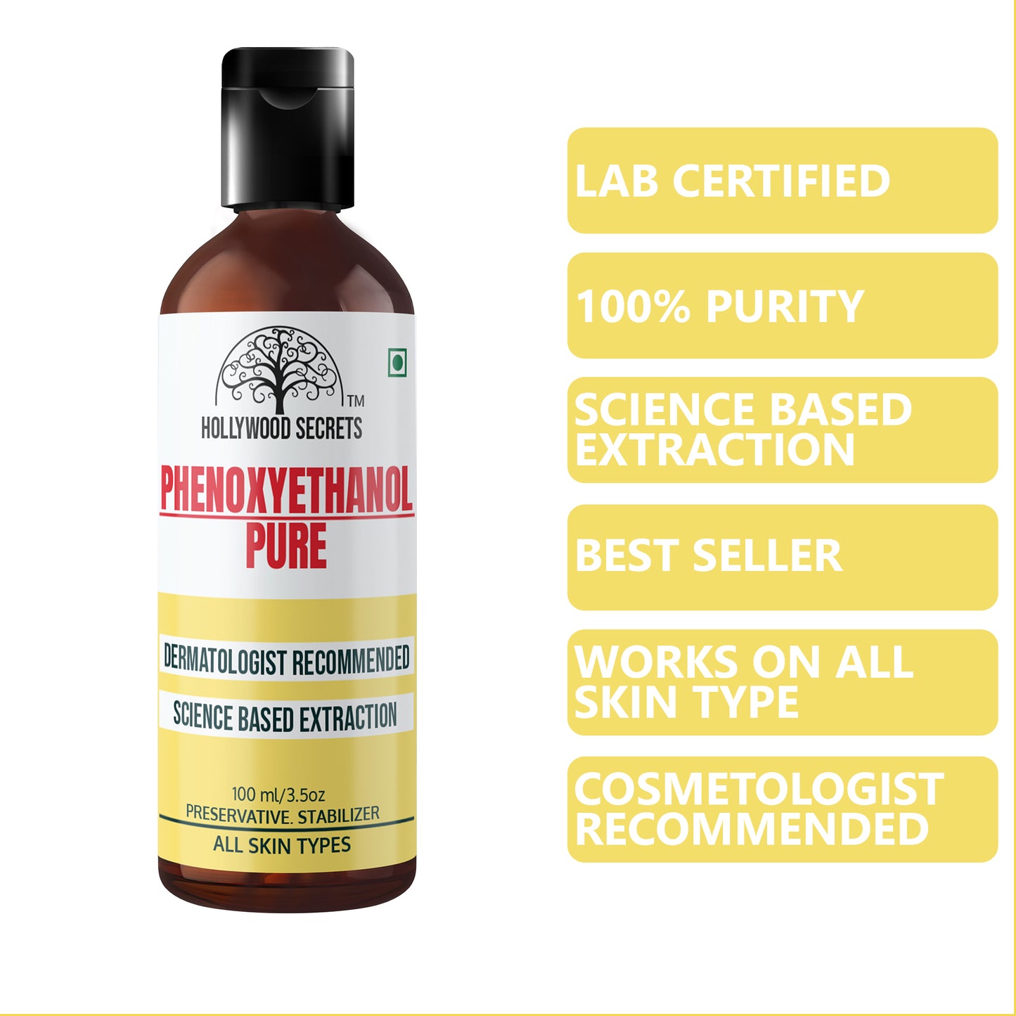 Pure Phenoxyethanol Liquid 100ml Hollywood Secrets
