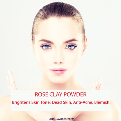 Pure Rose Clay Powder 100Gms Hollywood Secrets