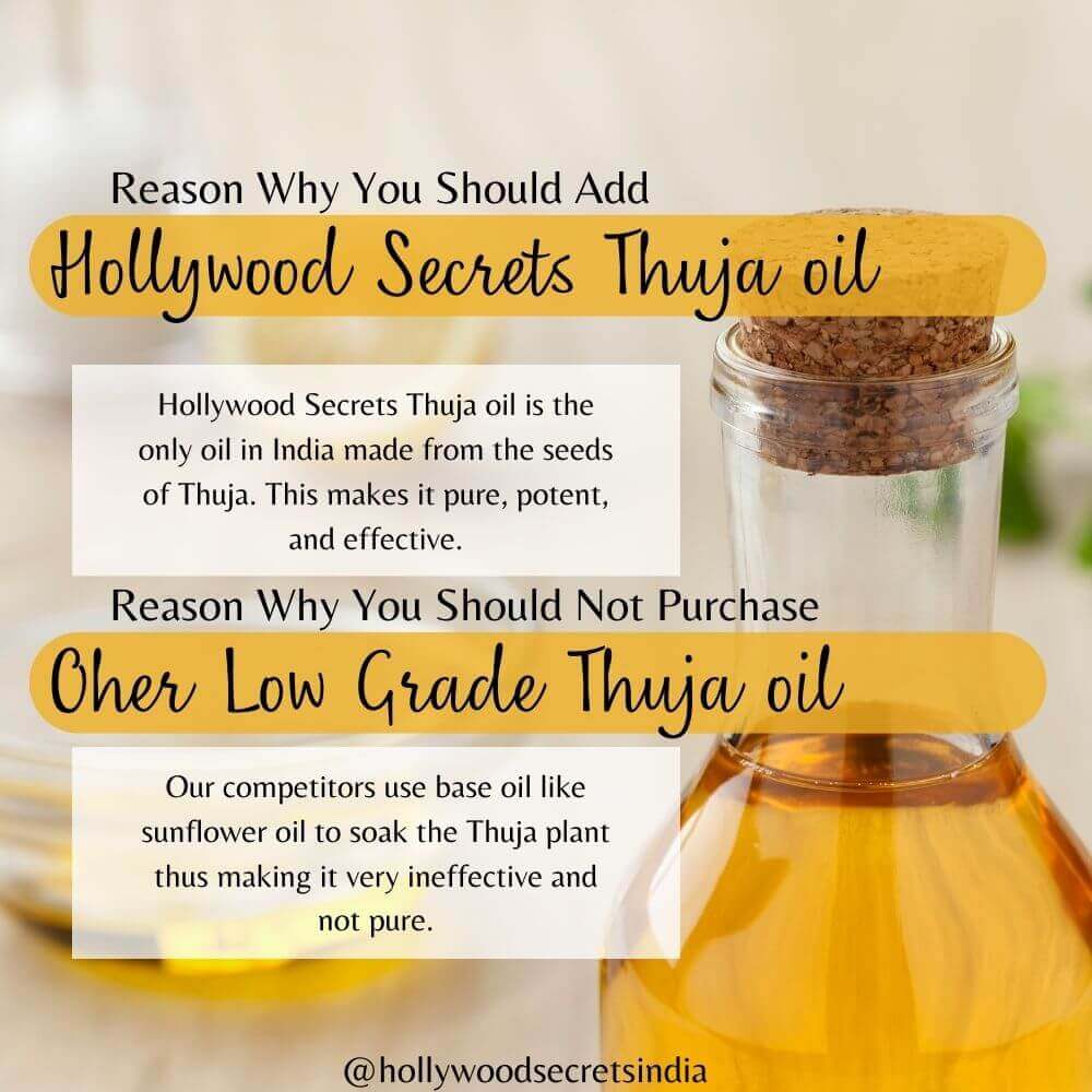 Thuja Oil Pure Cold Pressed 100ml Hollywood Secrets