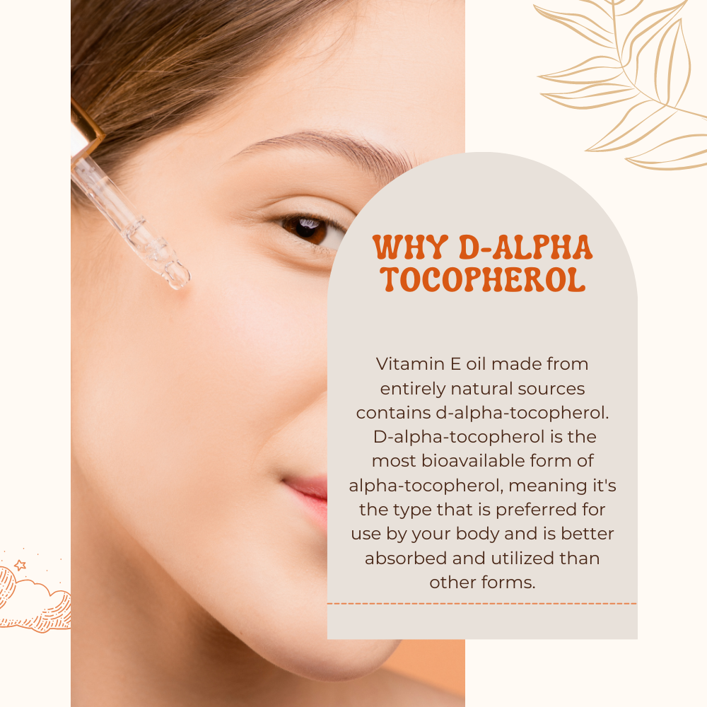 Vitamin E Oil D-Alpha Tocopherol 1000 IU 30ml Hollywood Secrets