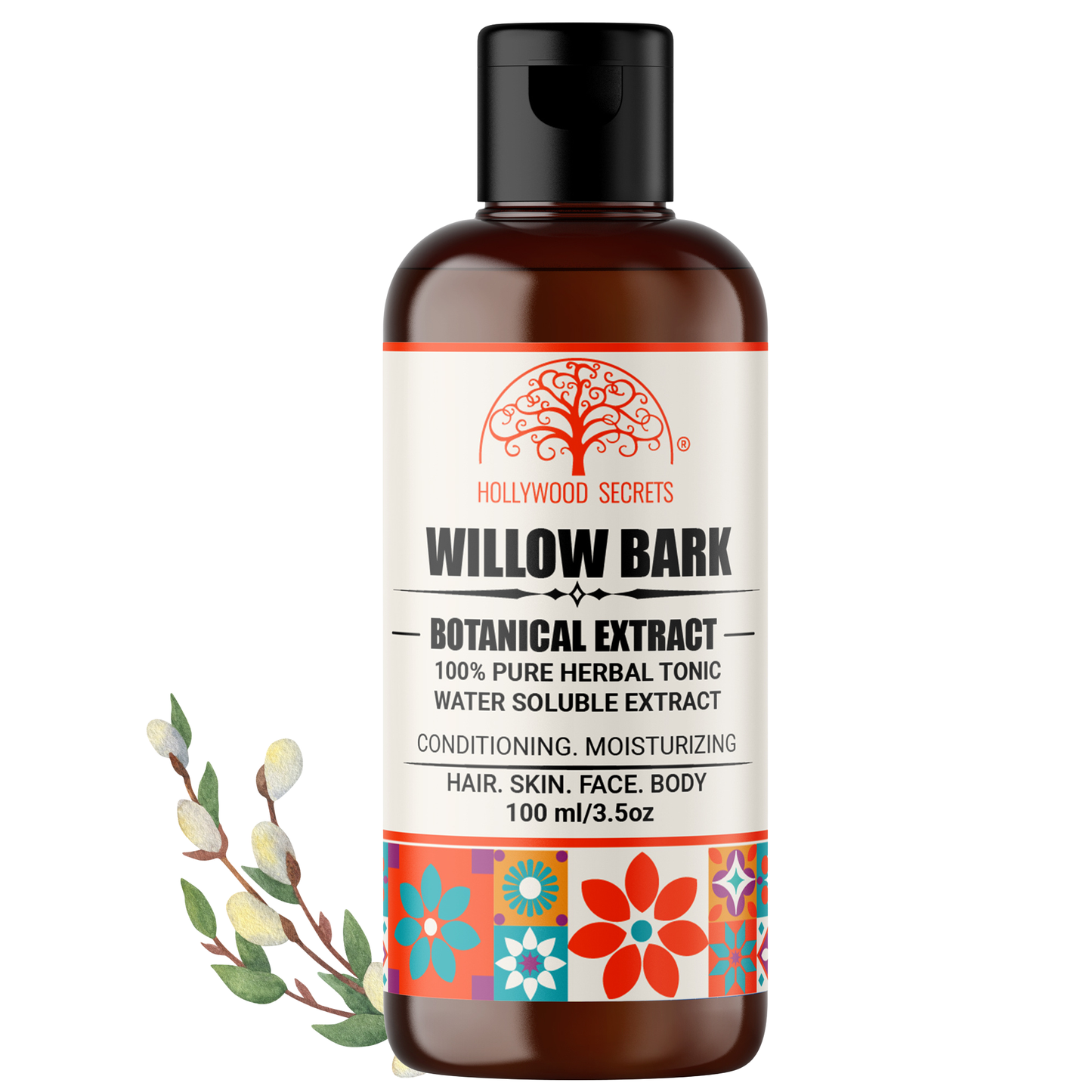 Pure 85% Willow Bark Liquid Extract Hollywood Secrets