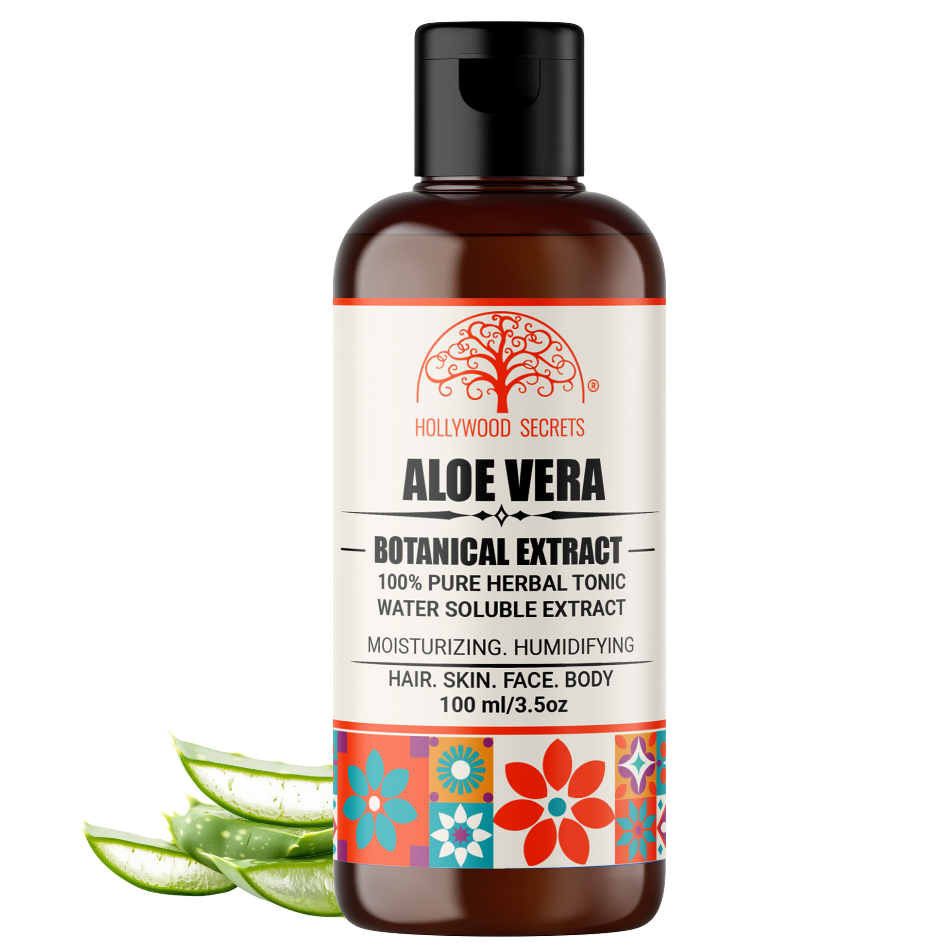 Pure 85% Aloe Vera Liquid Botanical Extract Hollywood Secrets