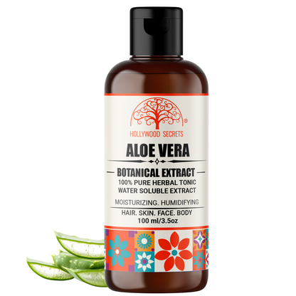 Pure 85% Aloe Vera Liquid Botanical Extract Hollywood Secrets