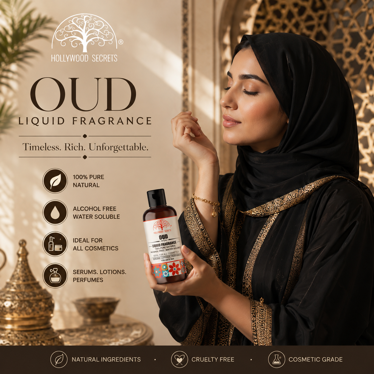 Pure Oud Fragrance Liquid For Diffuser And Cosmetic Hollywood Secrets
