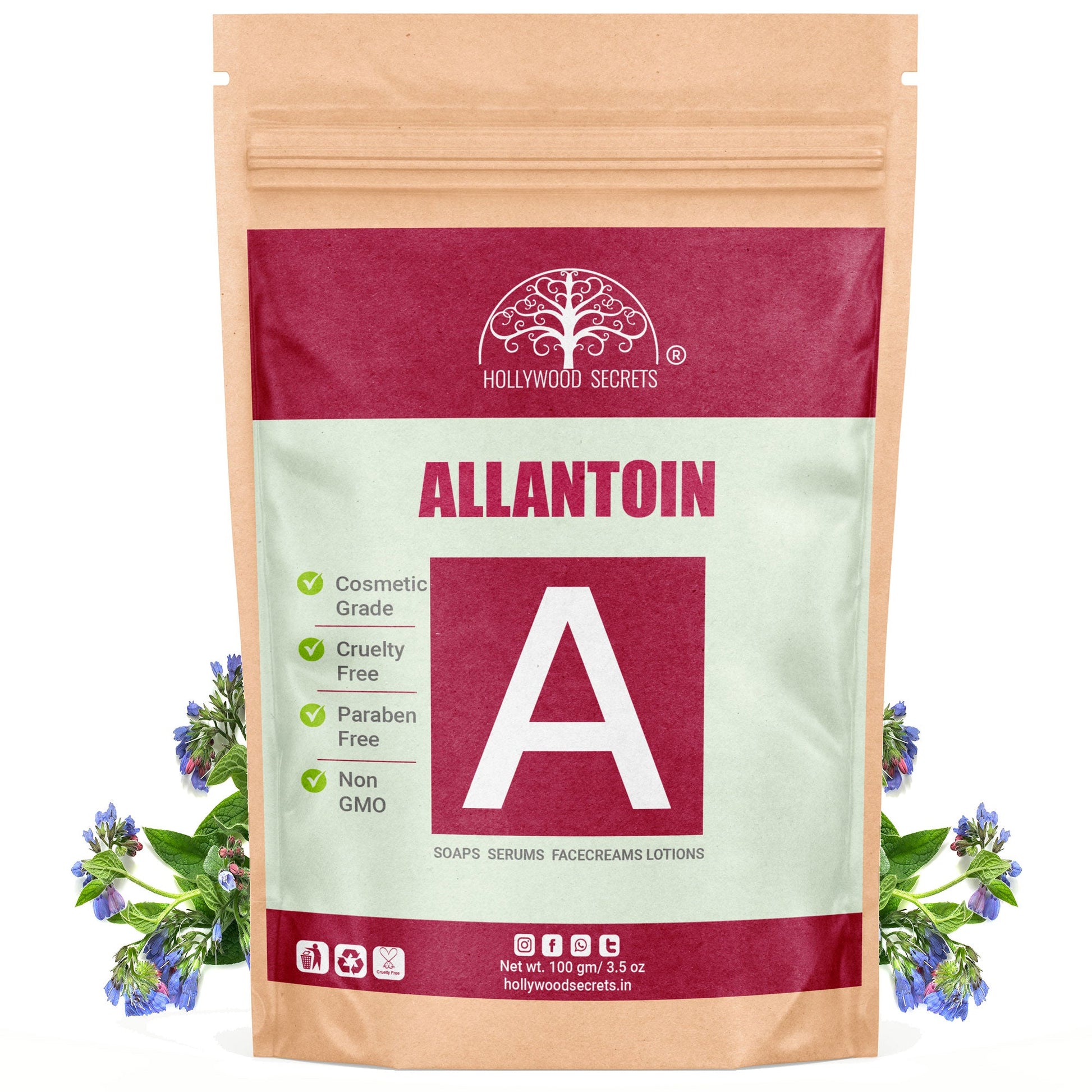 Pure Allantoin Powder 100gm Hollywood Secrets