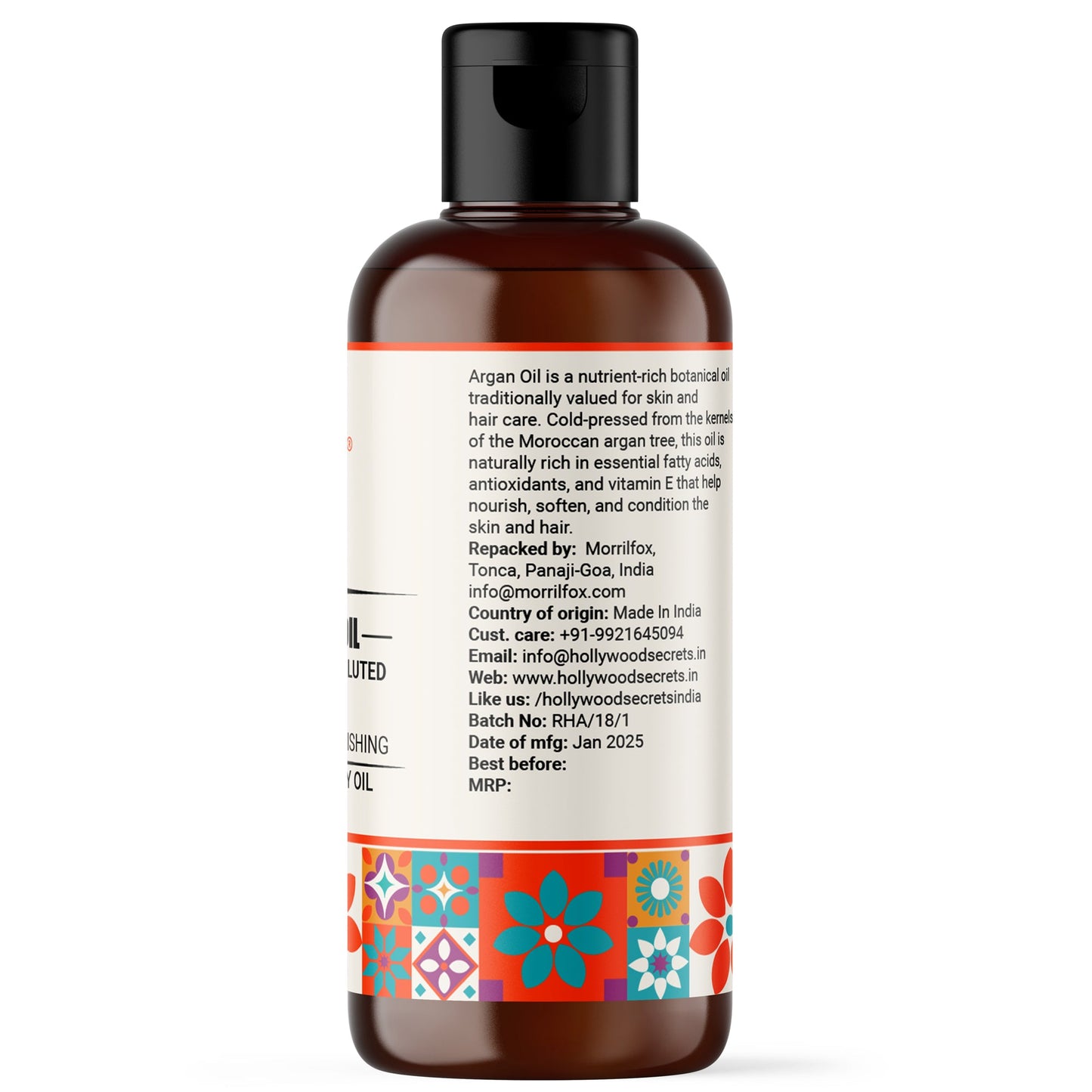 Moroccan Argan Oil Pure Cold Pressed Hollywood Secrets