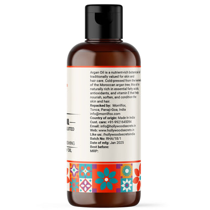 Moroccan Argan Oil Pure Cold Pressed Hollywood Secrets