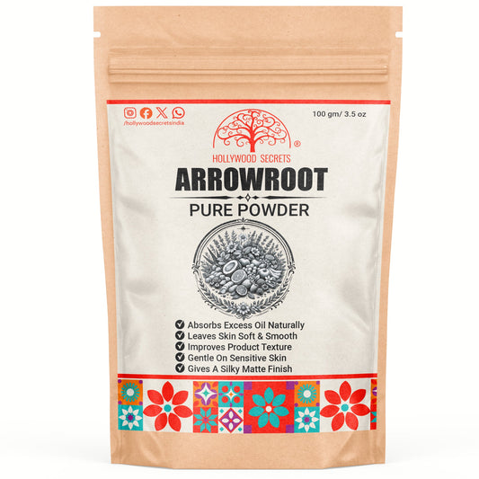 Natural Raw Arrowroot Powder 100Gms Hollywood Secrets