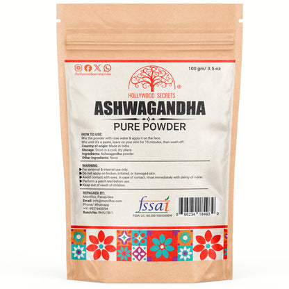 Pure Herb Ashwagandha Powder (100Gms) Hollywood Secrets