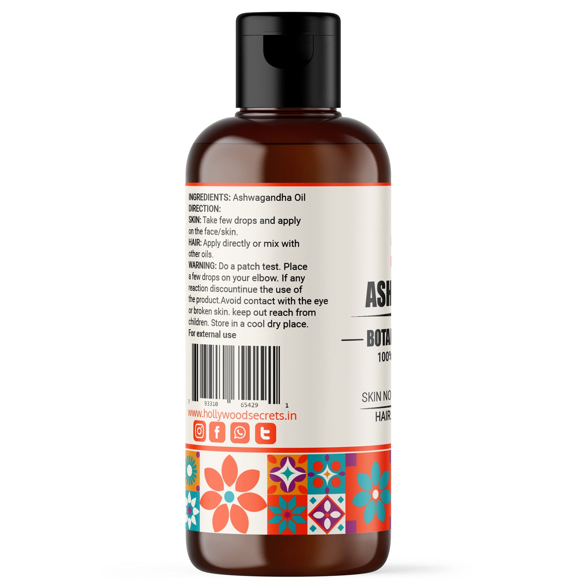 Ashwagandha Oil Pure Cold Pressed Hollywood Secrets