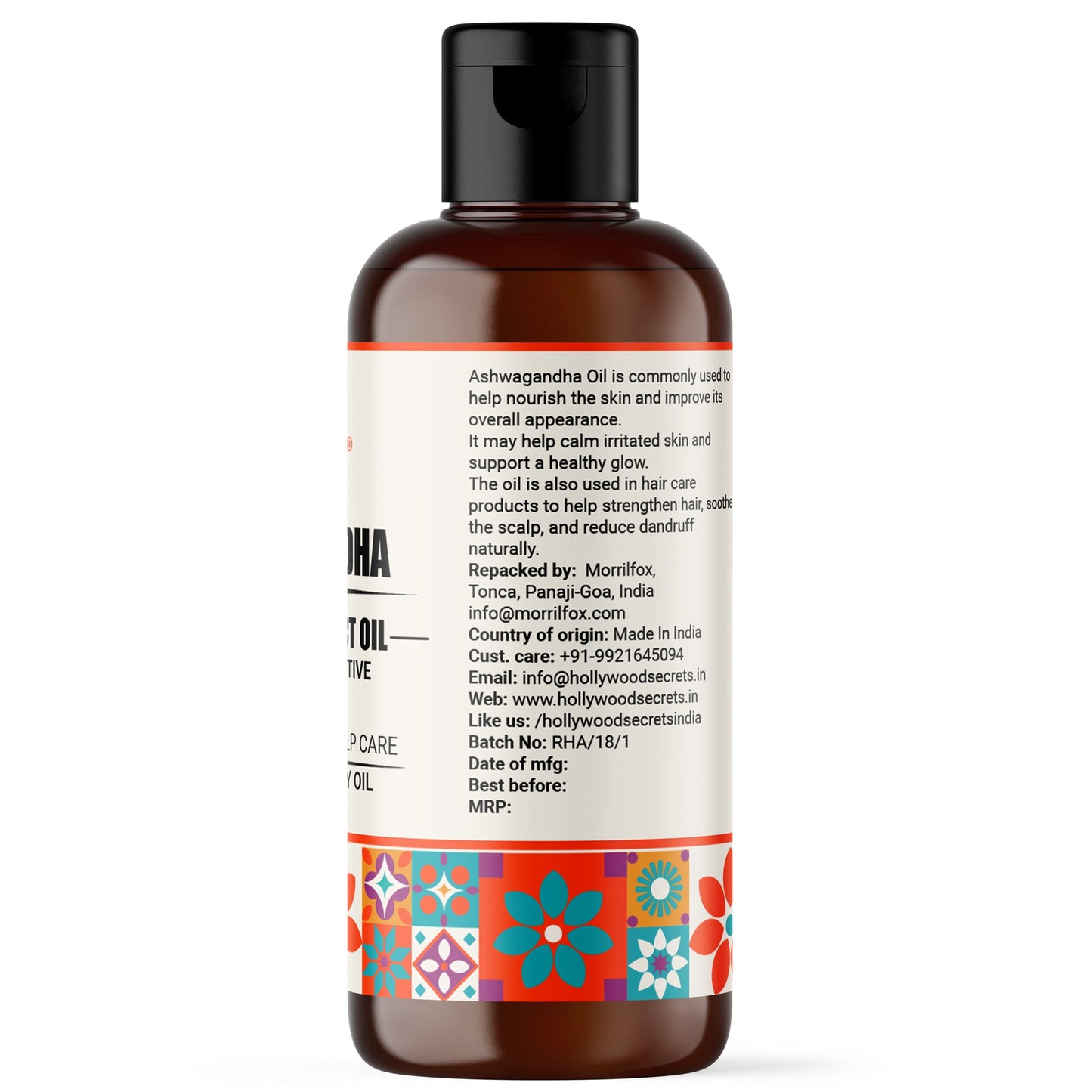 Ashwagandha Oil Pure Cold Pressed Hollywood Secrets
