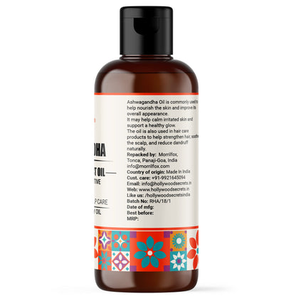 Ashwagandha Oil Pure Cold Pressed Hollywood Secrets