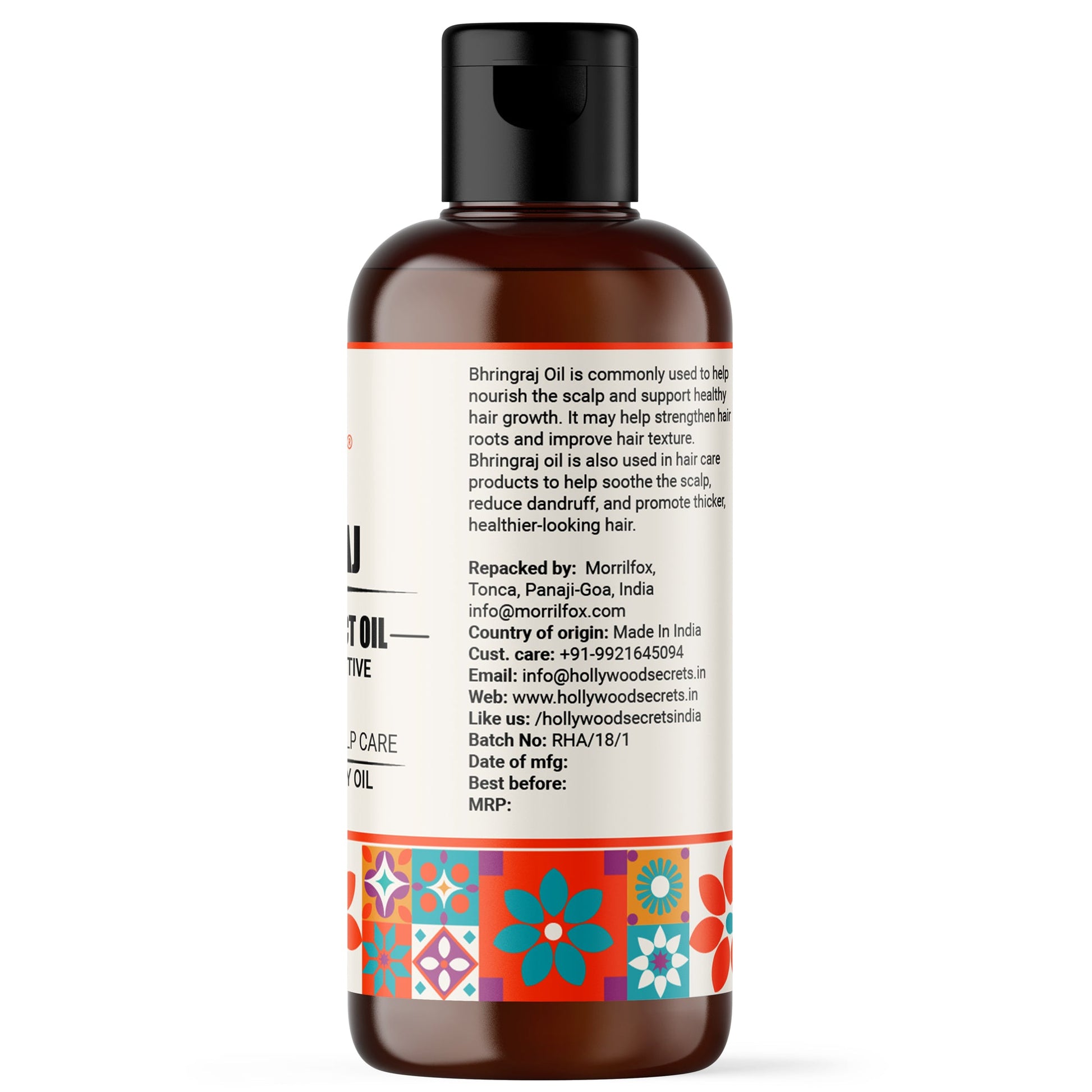 Bhringraj Oil Pure Cold Pressed Hollywood Secrets