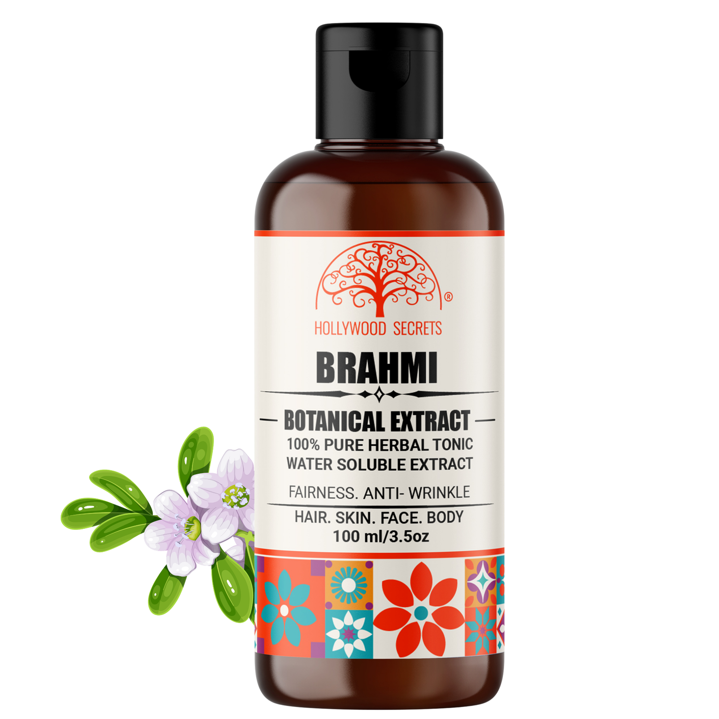 Pure 85% Brahmi Liquid Extract Hollywood Secrets