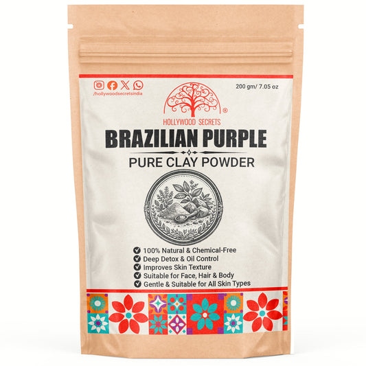 Pure Brazilian Purple Clay 200 Gms Hollywood Secrets
