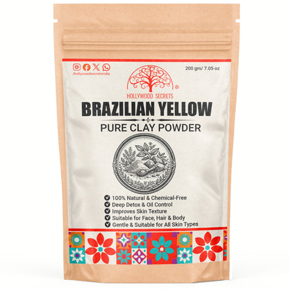 Pure Brazilian Yellow Clay 200Gms Hollywood Secrets